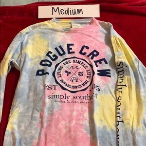2/$25 Simply Southern Pastel Tie-Dye Long Sleeve Shirt